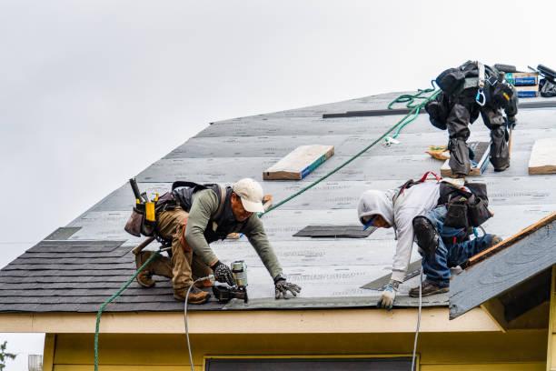 Professional Roofing technician working in Hallam, PA